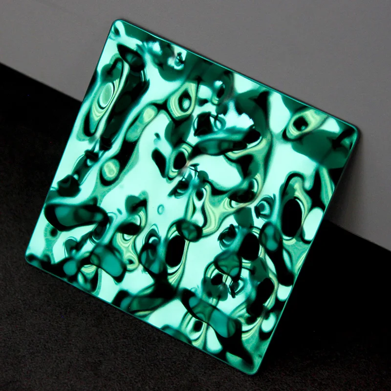 Green Water Wave Panel Internal Water Wave Stainless Steel Sheet 3D Wall Coating