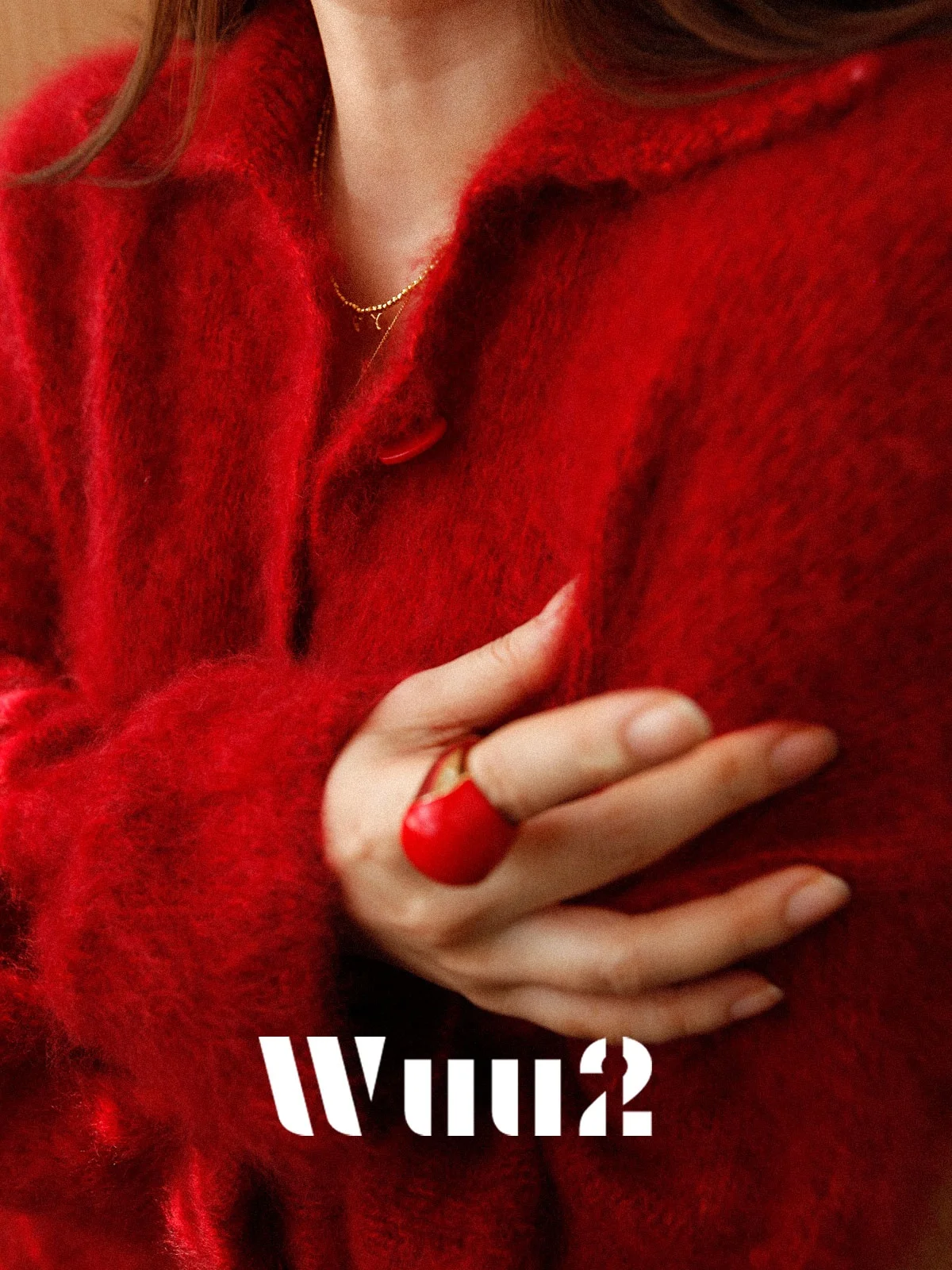

Ultra Soft Fce Red Sweater Women's Lazy High-End Camere Open Cardigan New Year's Clothing Loose Sle Long Sve C...
