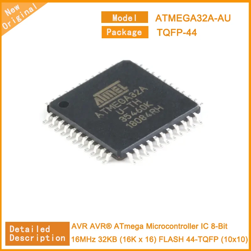 5 unids/lote nuevo microcontrolador Original ATMEGA32A-AU ATMEGA32A IC 8 bits 16MHz 32KB (16K x 16) FLASH 44-TQFP (10x10)