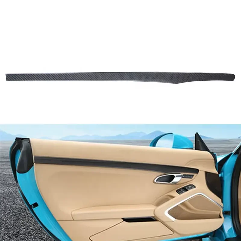 2-Piece Carbon Fiber Interior Door Trim for 991 718 981 Boxster Cayman