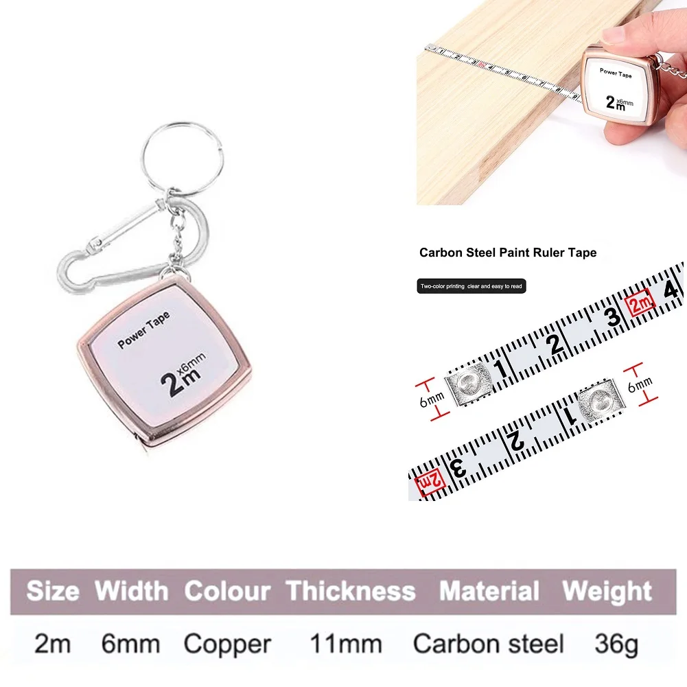 Retractable Tape Retractable Ruler Tape Measure Keychain for DIY Construction Projects Convenient and Accurate