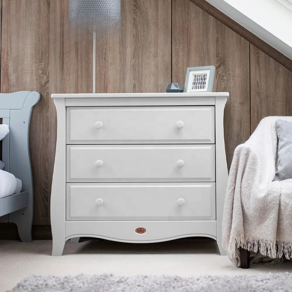 Modern Nordic  Furniture Bedroom 3 Drawer Wooden Chest Of Drawers White