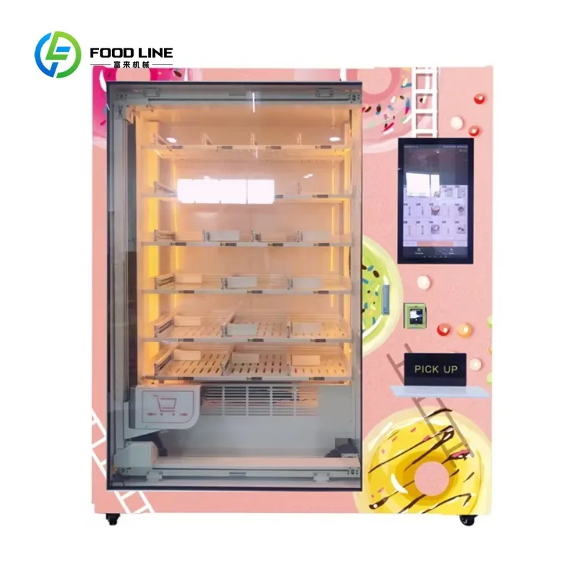 Small Cake Sweet Food Vending Machine with Lift Box 24h Automatic Commercial Dessert Vending Equipment