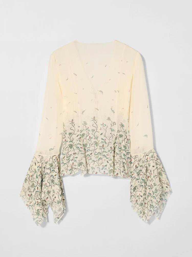 TIFICY Fashion Blouse Autumn New Women's Clothing Fashionable Temperament Versatile and Comfortable Long Sleeved Printed Shirt