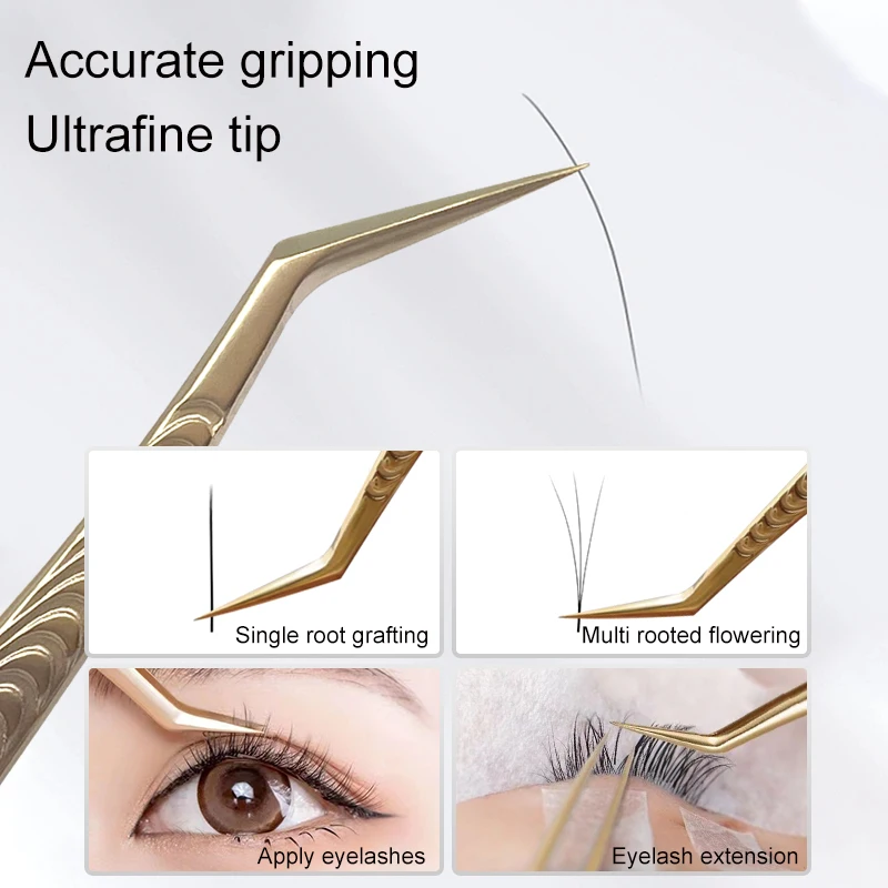 Grafted eyelash tweezers, specialized eyelash clippers for hairdressers, Chinese style golden feather clip, phoenix clip, dolphi