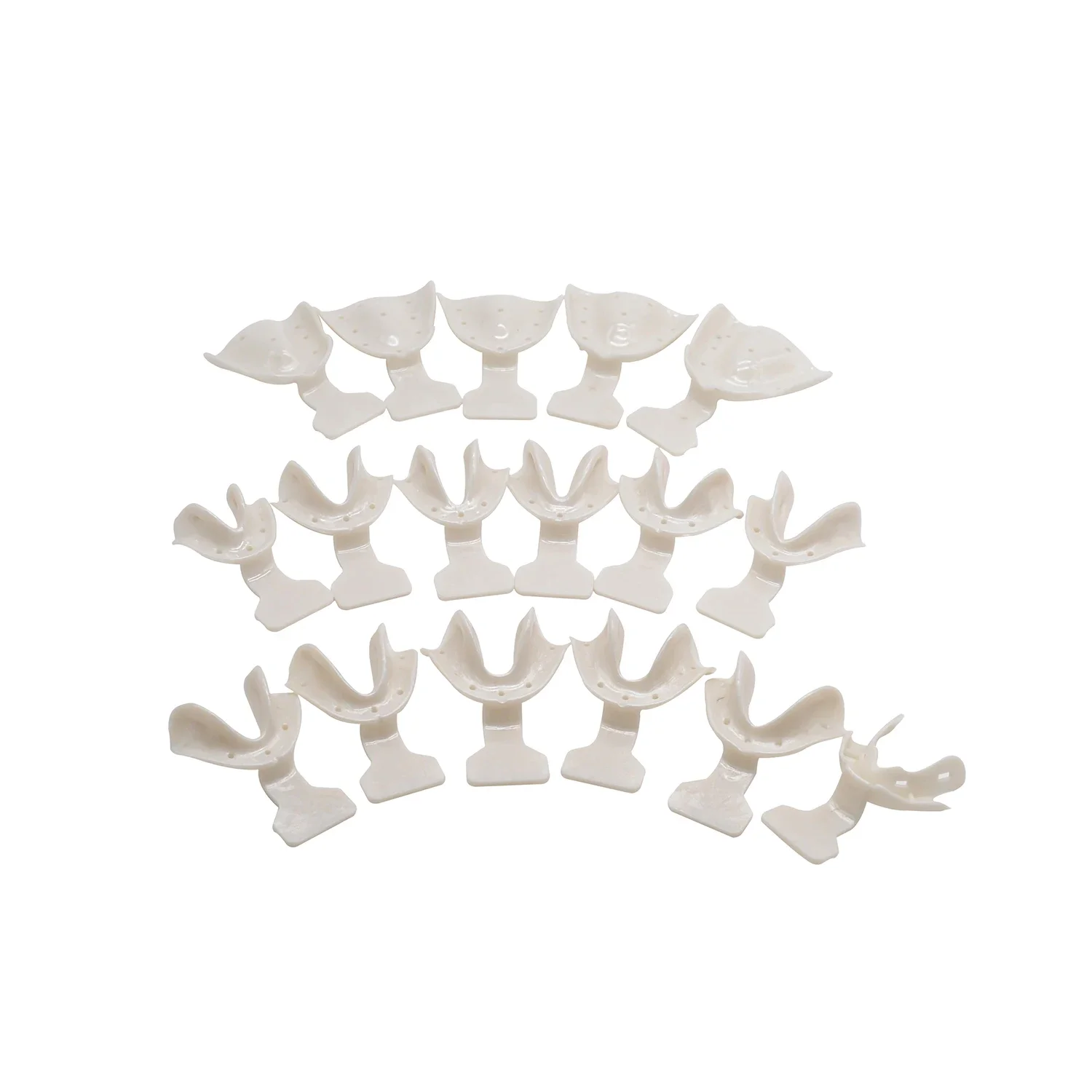 

17 шт./компл. лотки для оттисков зубов, съедобный лоток для оттисков челюсти, автоклавируемый держатель для зубов, полный полный инструмент для стоматолога