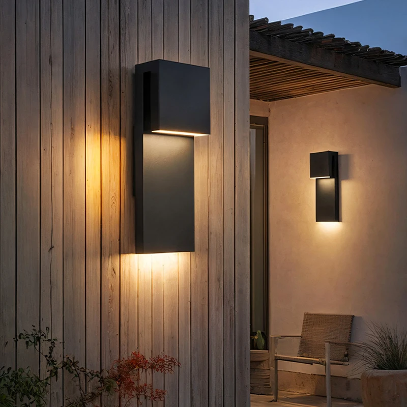 LED Outdoor Waterproof Wall Lamp Park Decorative Wall Light Creative Design Villa Courtyard Balcony Light With Dual Head Lights