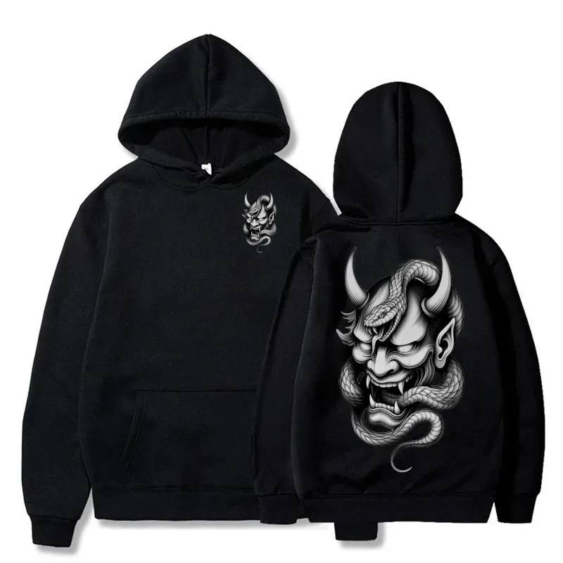 New Hip-hop Streetwear Gothic and Individualistic Men's Hoodie Autumn and Winter Fashion Casual and Sporty Pullover