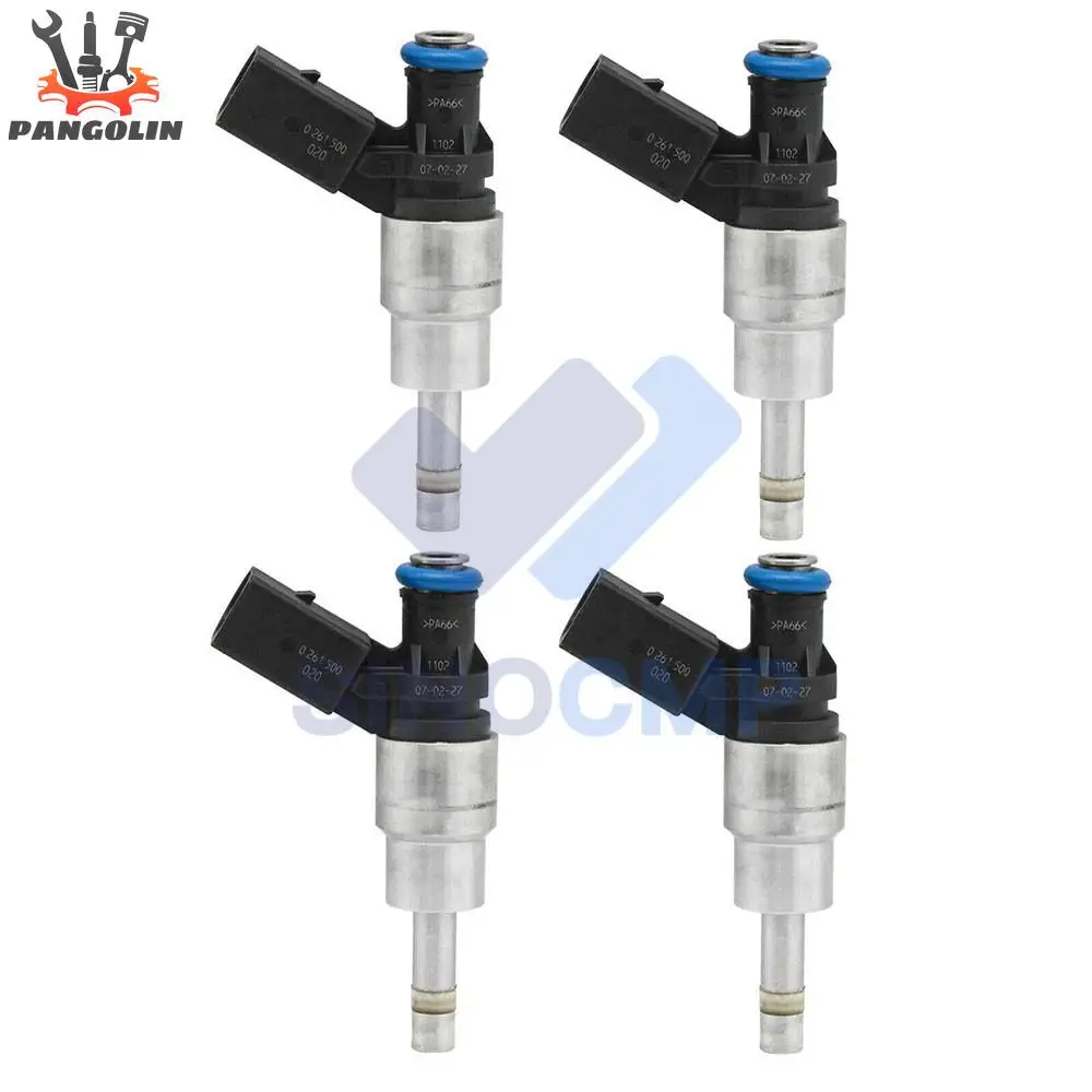 

4pcs Fuel Injectors 06F906036A 0261500020 06F906036G for 2005-2009 Audi A3 A4 TT VW Passat Jetta GTI EOS 2.0L I4 Refurbished