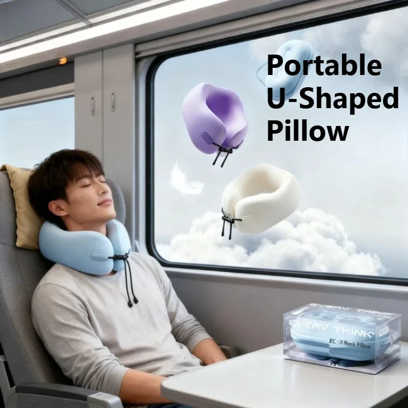 EVERYTHINK U-Shaped Pillow Soft Neck Pillow Travel Accessories Nap Pillow Outdoor Travel Cushion Nap Pillows Healthcare