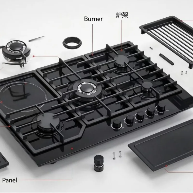 Gas stove liquefied gas fire stove single stove tempered glass panel y