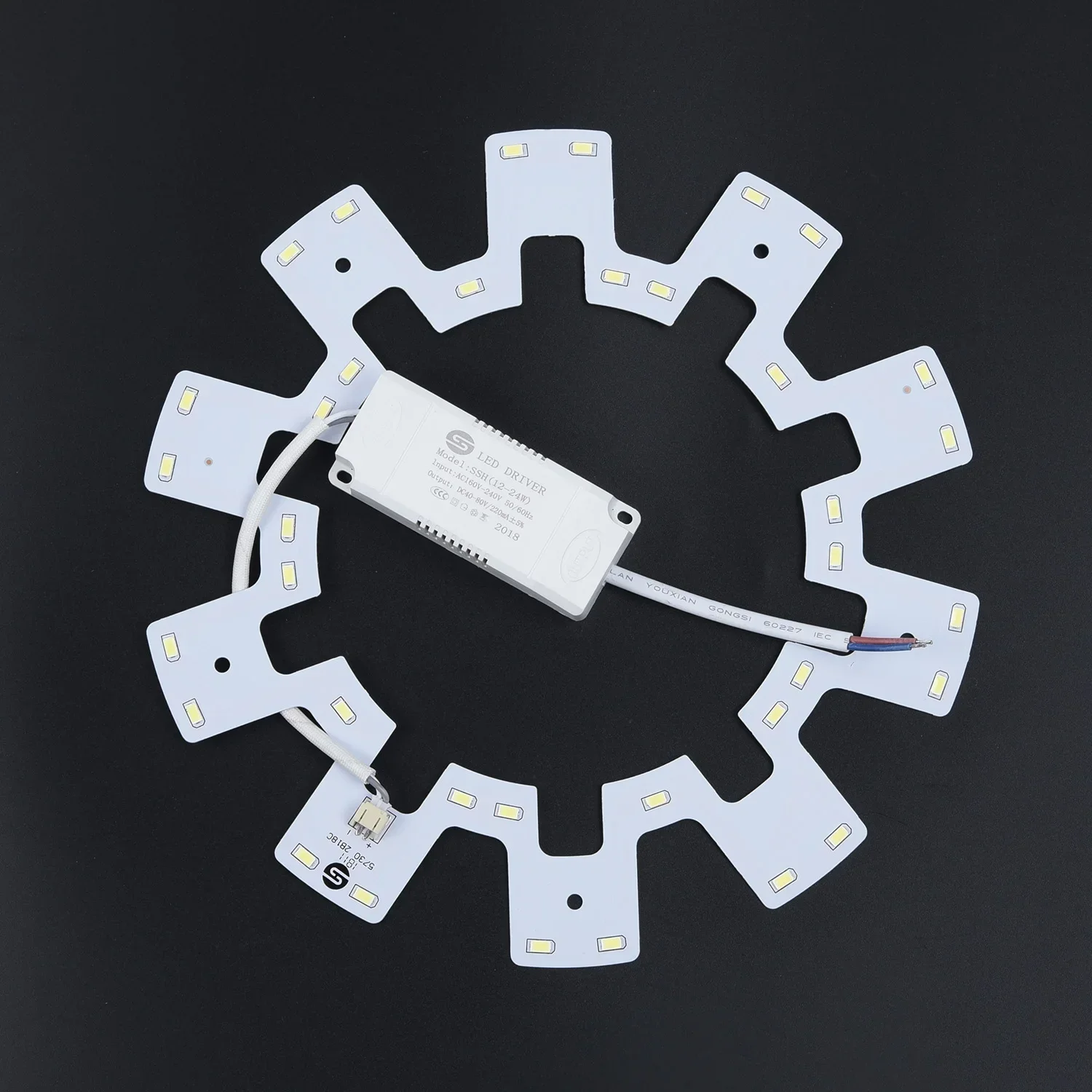 LED Lamp Plate 12/18/24W Round Light Panel 5730 LED Module Ceiling Brightness Light Fixtures Board Lamp Source Downlight Plate