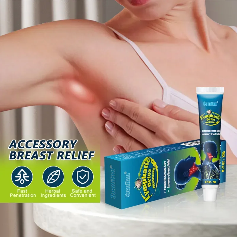 Krim pijat limfatik profesional baru efektif menghilangkan kelenjar getah bening Vice Breast krim penghilang 20g