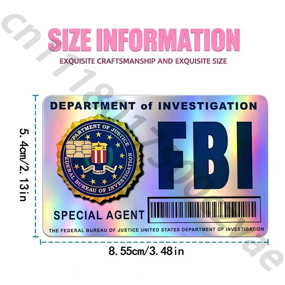 Fun F-FBI-S ID Card Skin Sticker For Credit Debit Cards 4pcs Set Scratch Resistant Protector