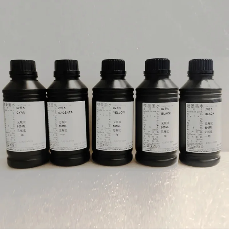 

1 set cmykw UV hard ink for tx800 DX10 printer head wall printer floor printer 5*500ml