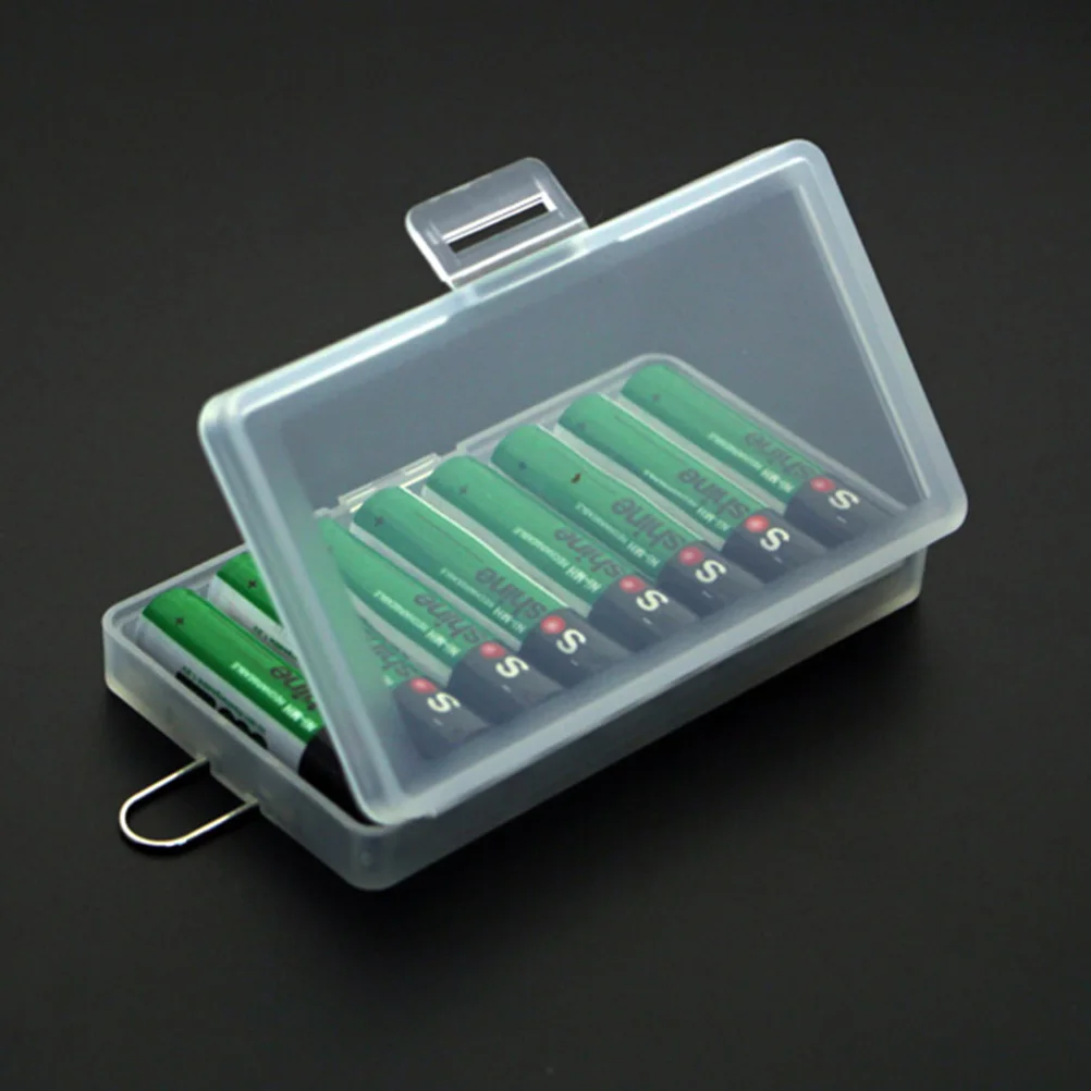 

Storage Box Pp Plastic Compact Organizer For Aa No. 7 Batteries Portable Protective Case Holder Container