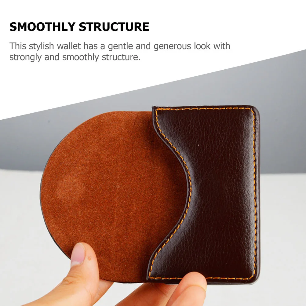 محفظة من البولي يوريثان بغطاء من البولي يوريثان لحامل الحقيبة وحامل الحافلة وبطاقات الائتمان وبطاقات الاسم وحقيبة منظم متينة