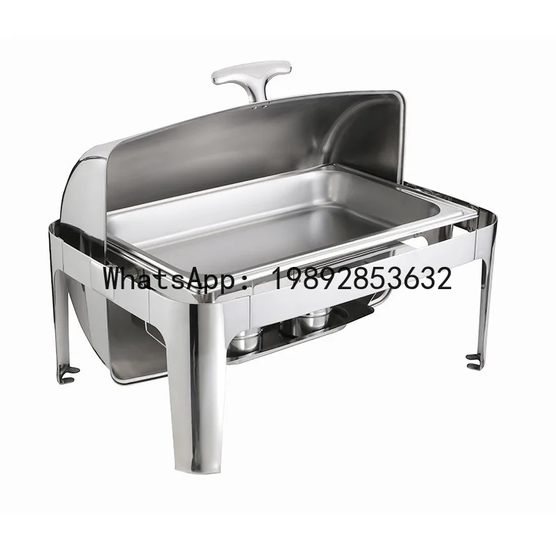 

ZF Commercial Stainless Steel Buffet Stove, Special Insulation Stove, Alcohol Heating, Electric Heating, Full Flip Cover Hotel