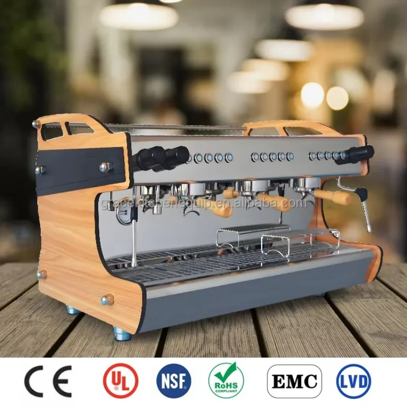 GRACE Brewing Head Espresso Coffee Maker Two-Group Semi-Automatic Stainless Steel Machine Portable for Hotel and Outdoor Use