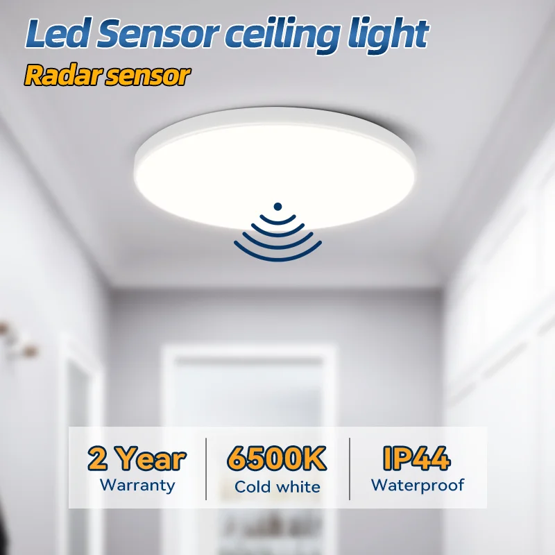 Radar Sensor Ceiling Light Modern Led Ceiling Lamp PIR Motion Sensor 12/18/20/30W Entrance Balcony Corridor Hallways Lighting