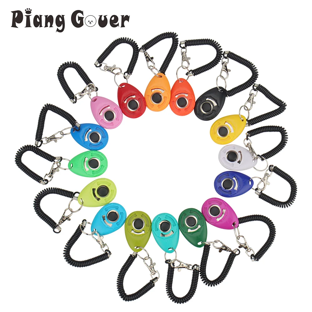 Pet Training Clicker Cat Dog Toy Spring Keyring Portable Sound Pet Training Supplies