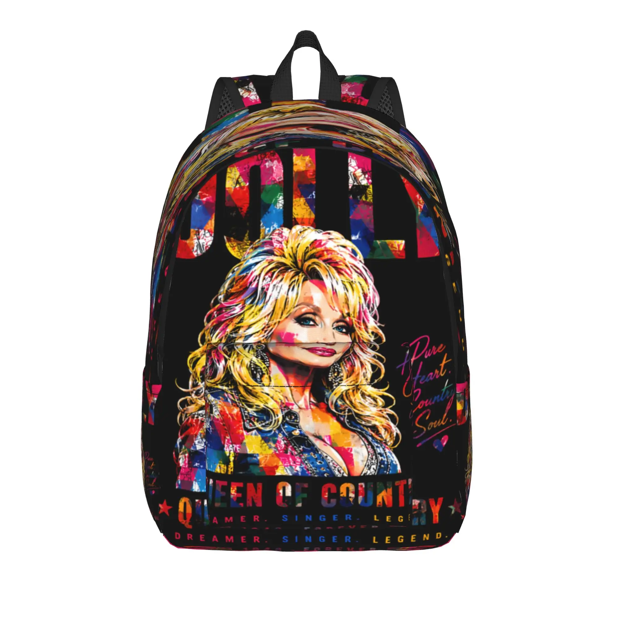 RIP Dolly Parton Queen Of Country Backpack  Travel Backpacks Women Kawaii School Bags Colorful Durable Rucksack