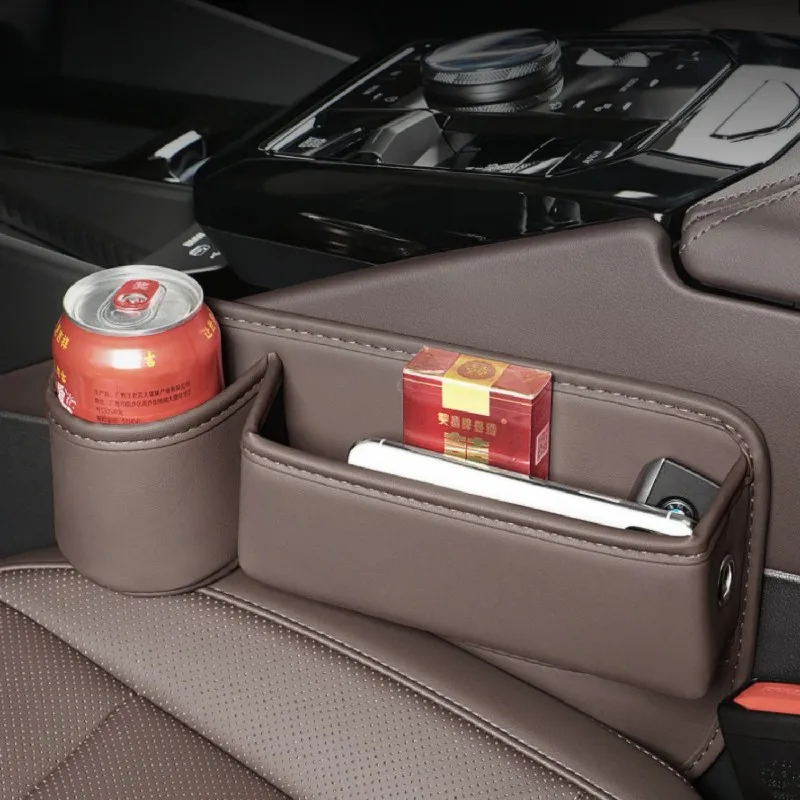 

For Mazda CX-9 CX 9 CX9 TC 2016~2024 Car Seat Side Filling Gap Storage Box With Cup Holder Sundries Organizer Pocket Durable Kit