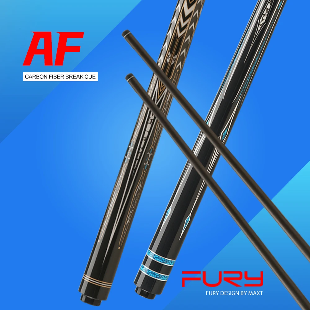 

FURY Billiard AF Series Carbon Fiber Pool Cue Stick 12.5mm Professional Carbon Technology Low Deflection3/8*10 Joint 147cm Kit