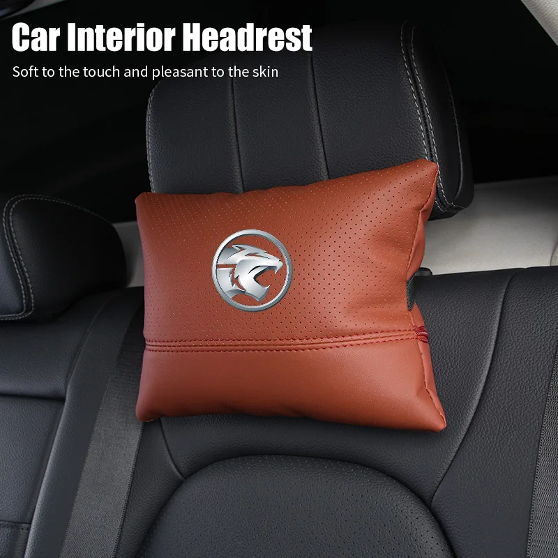 

Leather Car Seat Headrest Pillow Neck Cushion Perforated Breathable Pillow For Proton Exora Iriz Wira Saga Satria Magma X50 X70
