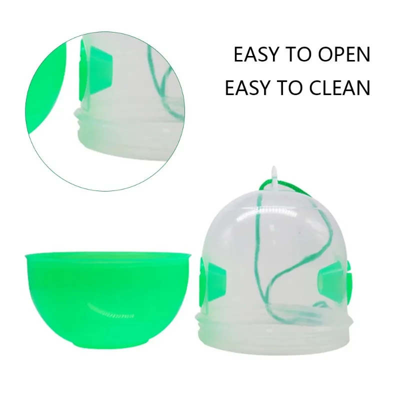 أدوات تربية النحل قابلة لإعادة الاستخدام معلقة من البلاستيك الذبابة والدبور فخ الحشرات الماسك الدبابير بستان مكافحة الآفات وفخاخ قتل الذباب #5