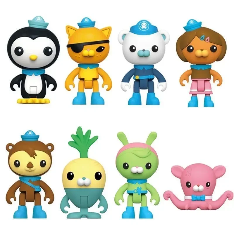 The Octonauts Toy 8-piece Set Children's Toys Barnacles Cartoon Peso Penguin Shellington Dashi Inkling Anime Action Figure