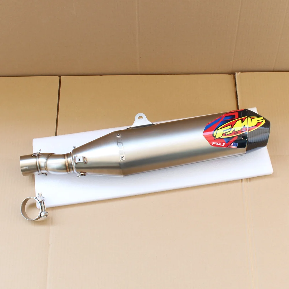 For KTM 690 Enduro R SMC R Husqvarna 701 Supermoto Slip On FMF Motorcycle Exhaust Pipe Muffler with DB Killer