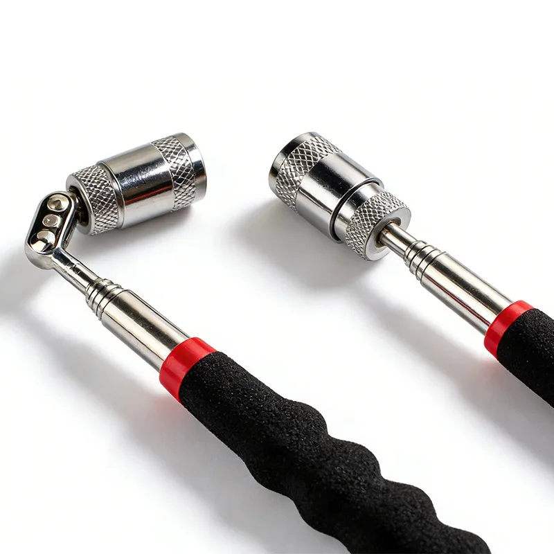 LED Light Magnetic Pickup Tool Telescopic Flexible Magnet Wand Pick Up Screws Nuts Bolts