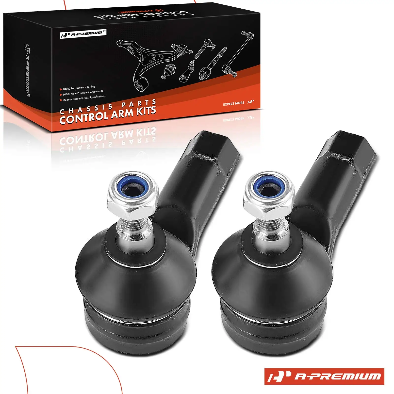 A-Premium Front Outer Tie Rod End for Mitsubishi Lancer 2008-2015 Eclipse 2006-2012 Galant 2004-2012 Endeavor 2004-2008