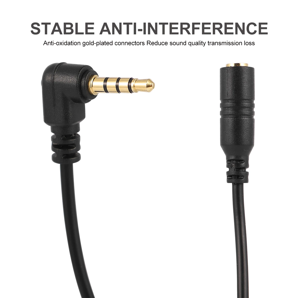 

2pcs 3.5Mm Trs To Trrs Adapter Cable Microphone Converter For Phone Camera Recorder Gold Plated Noise Reduction Wide Sound