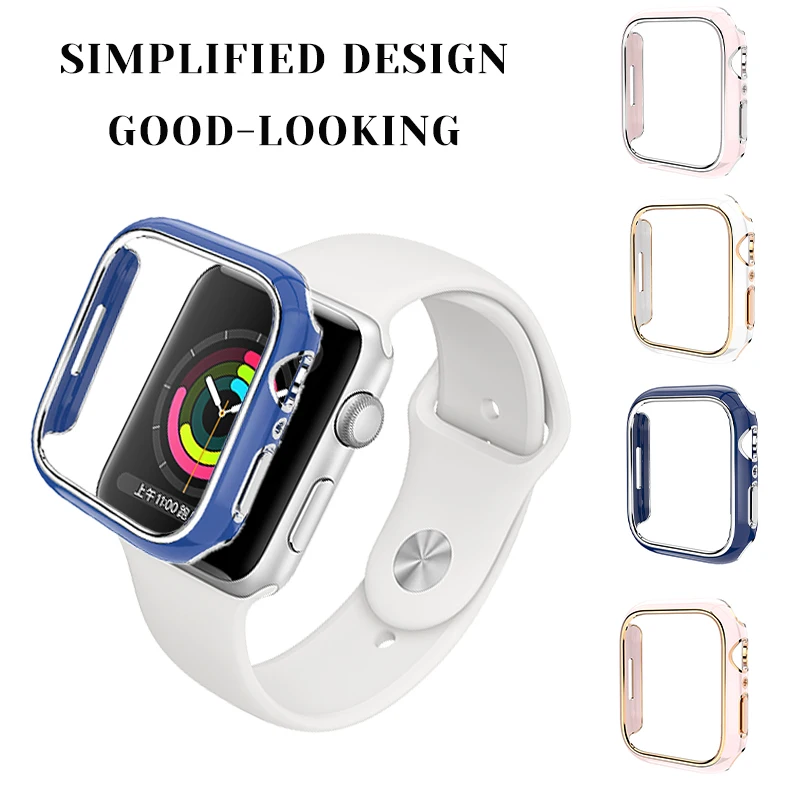 

Electroplated dual color+hollowed out for Apple Watch protective case 38mm42mm40mm44mm41mm45mm for iwatch protective case