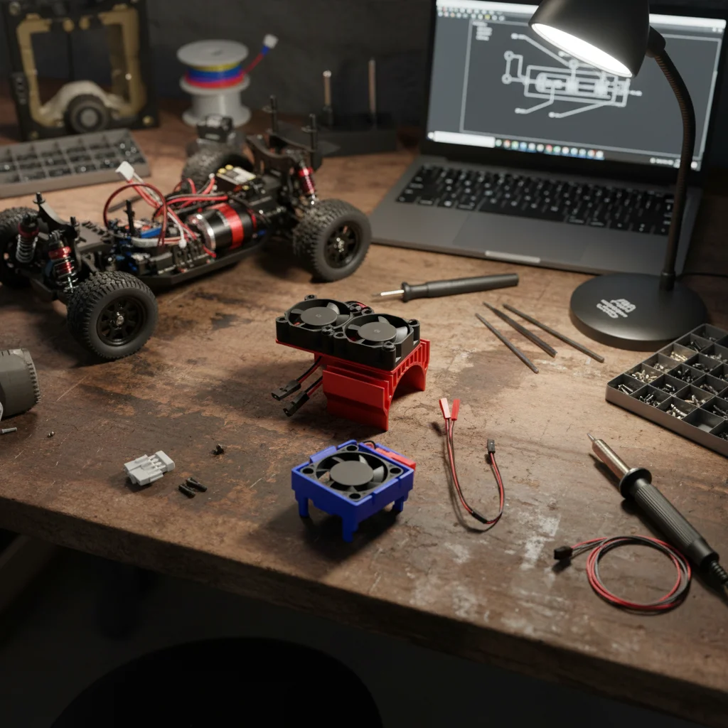 

1 комплект, 4,8 ~ 6 В, охлаждающий вентилятор и двигатель, двойная система вентилятора, водонепроницаемый охлаждающий вентилятор в сборе для 1/10 RC электромобиля, несколько цветов