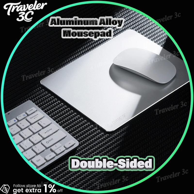 

Hot Sales Orico Customized Aluminum Alloy Gaming Mousepad Metal Desk Pad Big Size Aluminum Alloy And Pu Double-Sided Mouse Pad
