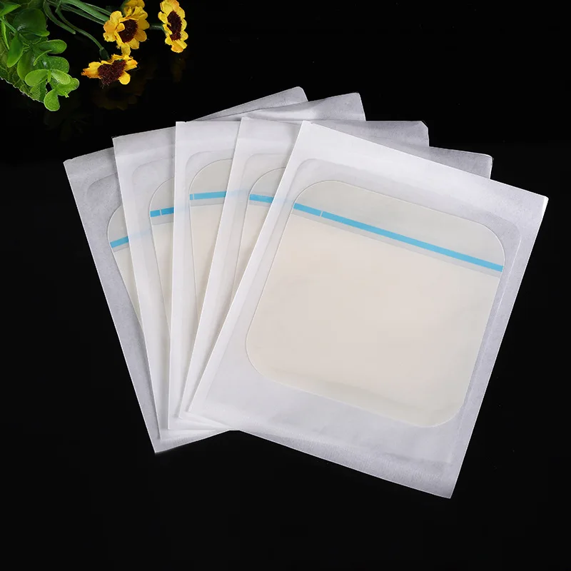 10Pcs Breathable Waterproof Wound Dressing Patches Ultra Thin Transparent Hydrocolloid Adhesive Dressing For Ulcer Bedsore Burn