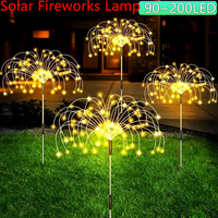 90-200 led Outdoor Solar Firework Light Waterproof Lawn Lighting Fairy String Light Christmas Solar Lights Decoration Garden