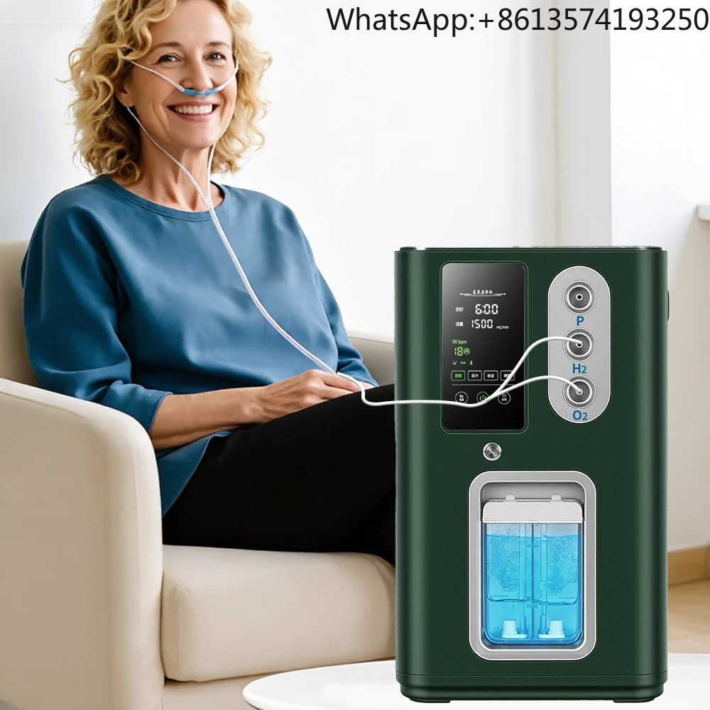 

For 99.99% Pure H2 N117 Membrane 2400ml/min Pulse Flow Hydrogen Machine Home Clinic Hydrogen Inhaler for Sleep Support