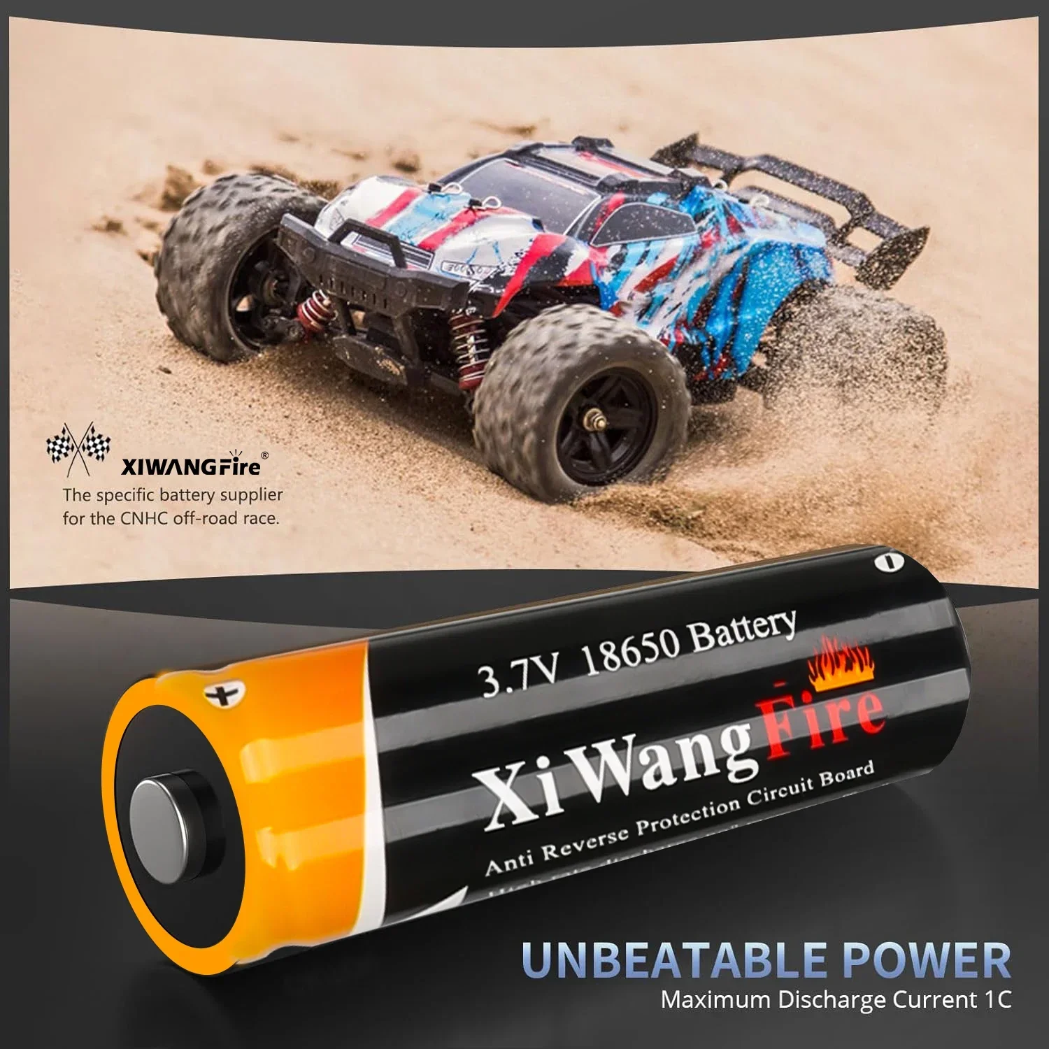 XIWANGFIRE 18650 Batteria 4.2V 2000mAh Batteria al litio ricaricabile per torcia a LED Torcia Batteria al litio 100% originale