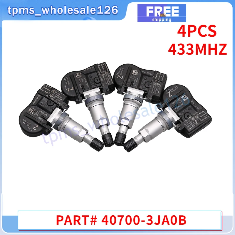 4PCS TPMS Tire Pressure Monitor Sensor 40700-3JA0B For 2015-2021 Nissan Murano Pathfinder 2013-2019 Infiniti Q50 Q60 QX60 433MHZ