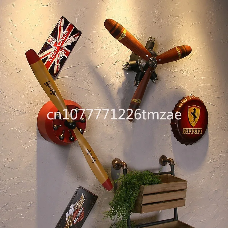 

Industrial Style Iron Wall Surface Decorative Vintage Aircraft Propeller Art Wall Clock