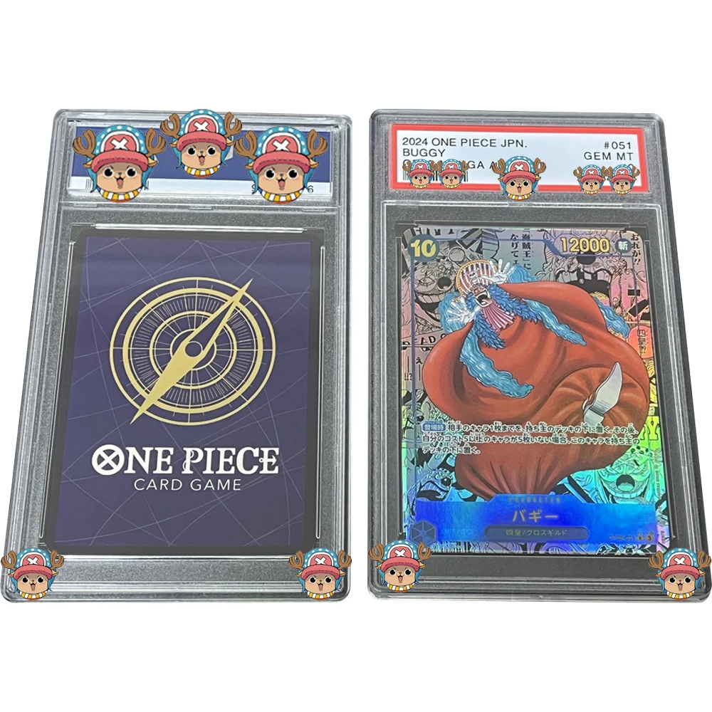 

Anime Graded Collection Card 2004 OPCG JPN.BUGGY OP09-MANGA ALT.ART GEM MT 10 Card Flash Holographic Label Child Gifts