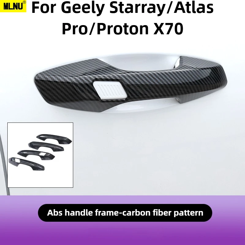 

For Geely Starray/Atlas Pro/Proton X70 Accessories 2024-2025 - ABS Plated Door Bowl Handle Trim,Scratch-Resistant