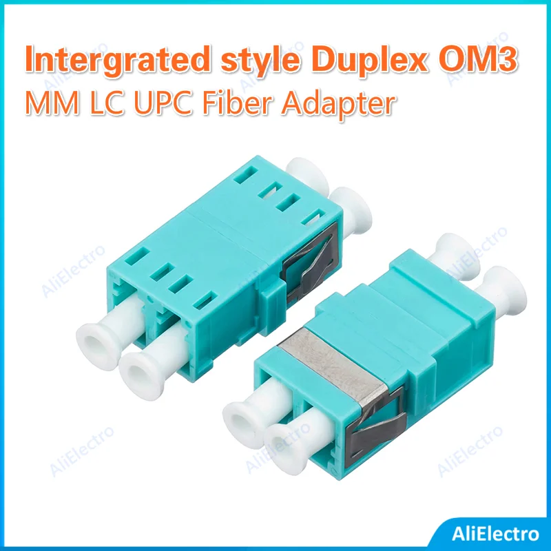 Intergrated style Duplex OM3 LC UPC Fiber Adapter MM SC Type Duplex Flange Coupling Carrier Class Fiber Optic Coupler