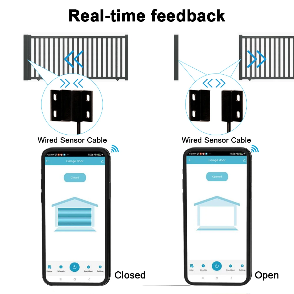 WiFi Sliding Gate Motor Opener Controller Switch Compatible With Alexa Google Home Tuya Smart Life APP With Camera