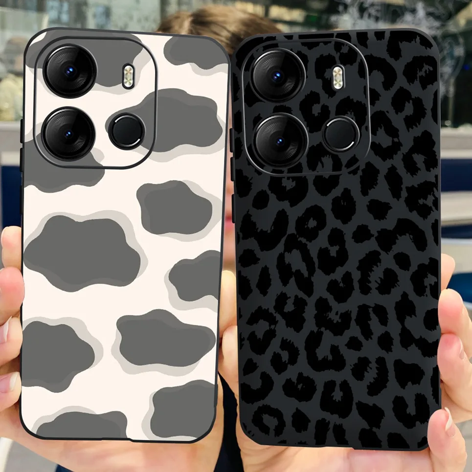 Matte Shockproof Bumper Shell For Tecno Spark GO 2023  Phone Case Back Cover Cartoon Print Black Coques Soft Silicone SparkGO