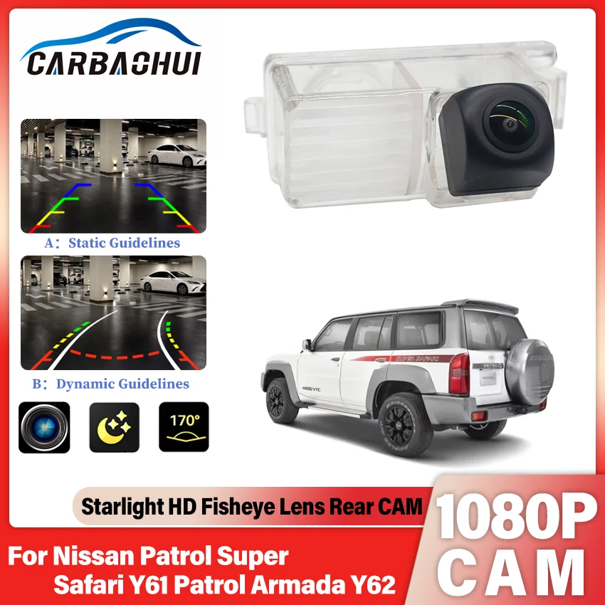 Night Vision Rear View Camera Reversing Camera Car Back up Camera HD CCD For Nissan Patrol Super Safari Y61 Patrol Armada Y62